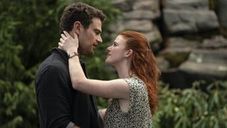 Theo James and Rose Leslie embrace in The Time Traveler&#039;s Wife