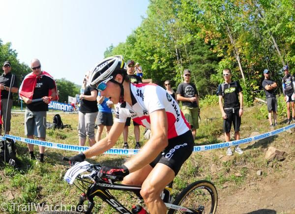 Patrik Gallati (Switzerland) near the top of the climb