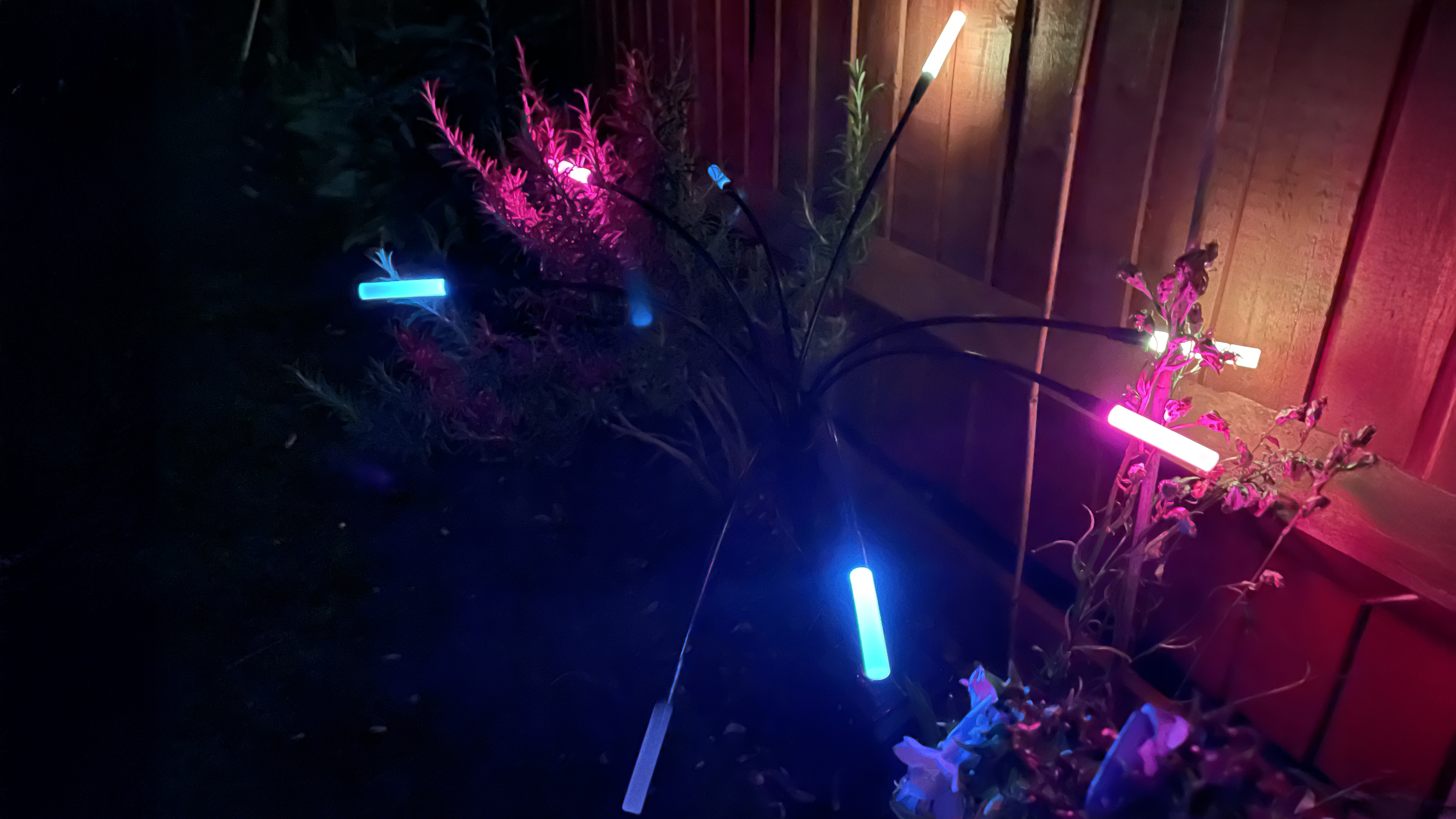 Nanoleaf Solar Outdoor Lights in garden