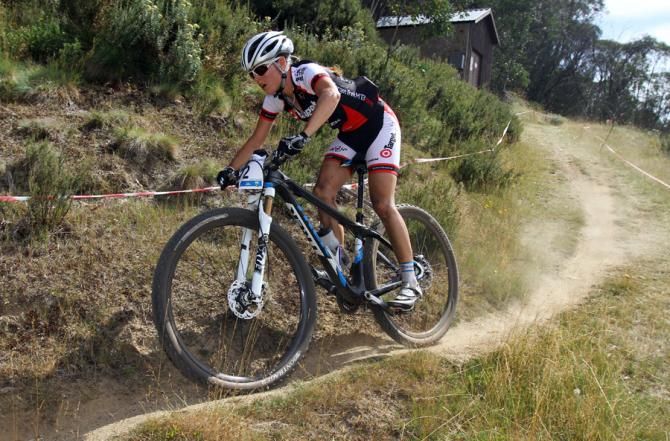 Bec Henderson on her way to a win