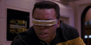 Geordi La Forge looking shocked on Star Trek: The Next Generation