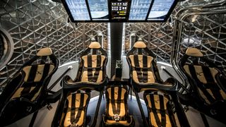 Image of interior of SpaceX Crew Dragon capsule