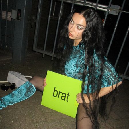 Charli XCX with her Brat album 