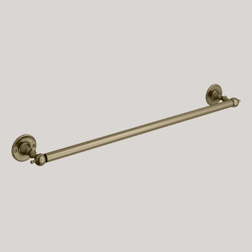 Victorian Plumbing, Chatsworth 1928 Antique Brass Traditional Single Towel Rail