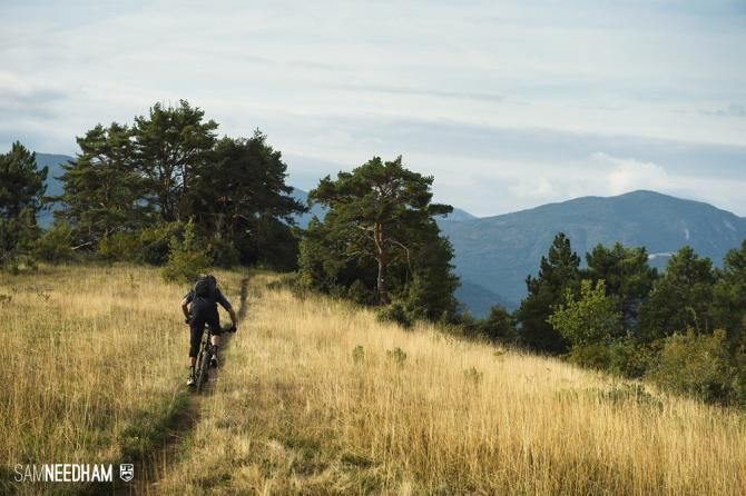 A rider in action on some singletrack during the sixth day of Trans-Provence