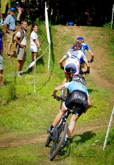 Woodruff, Davison, and Penrel head for one of the gap jumps