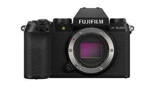 Fujifilm X-S20 front side on a white background