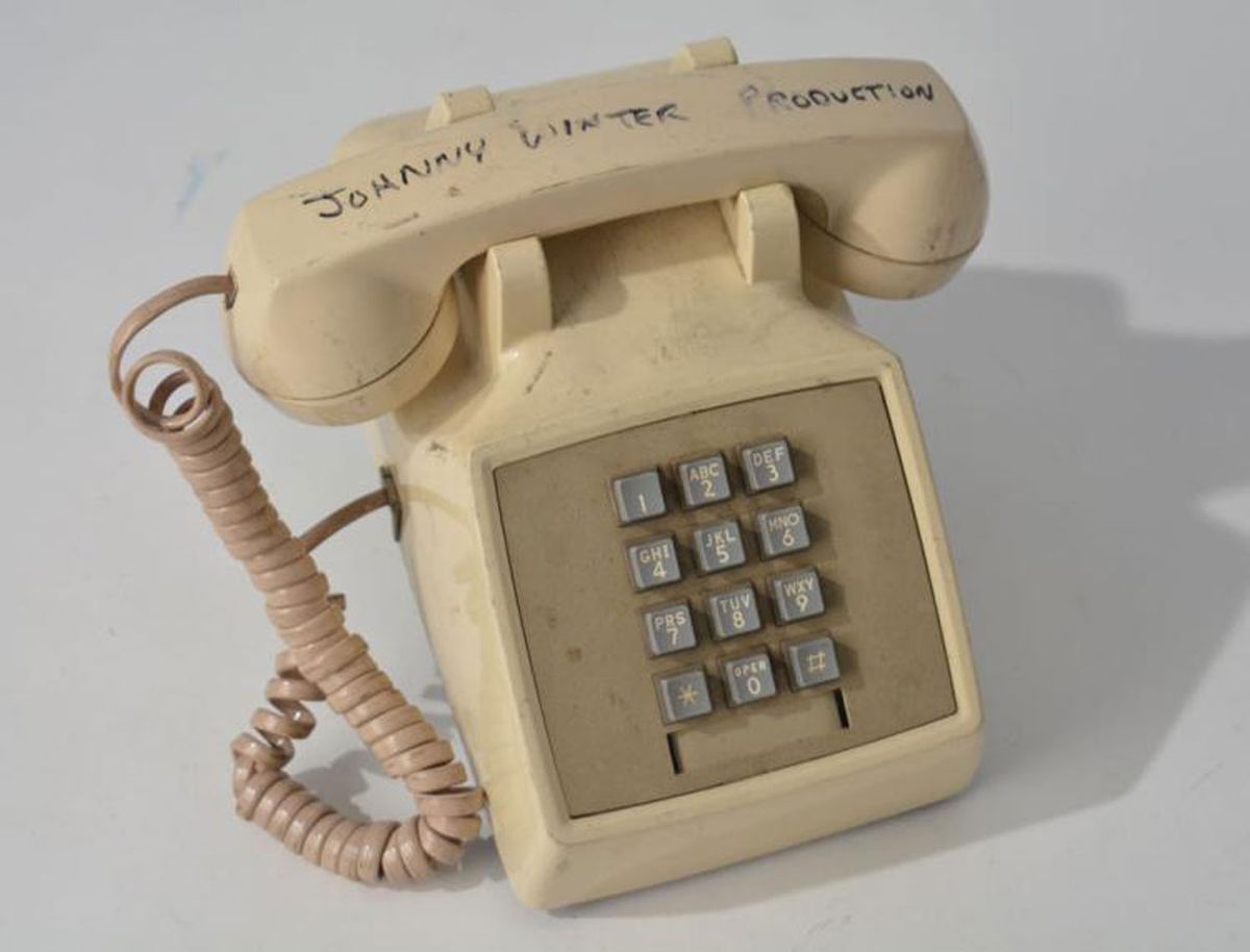 The office phone that Johnny used, begrudgingly, for business matters, including giving interviews to the press.