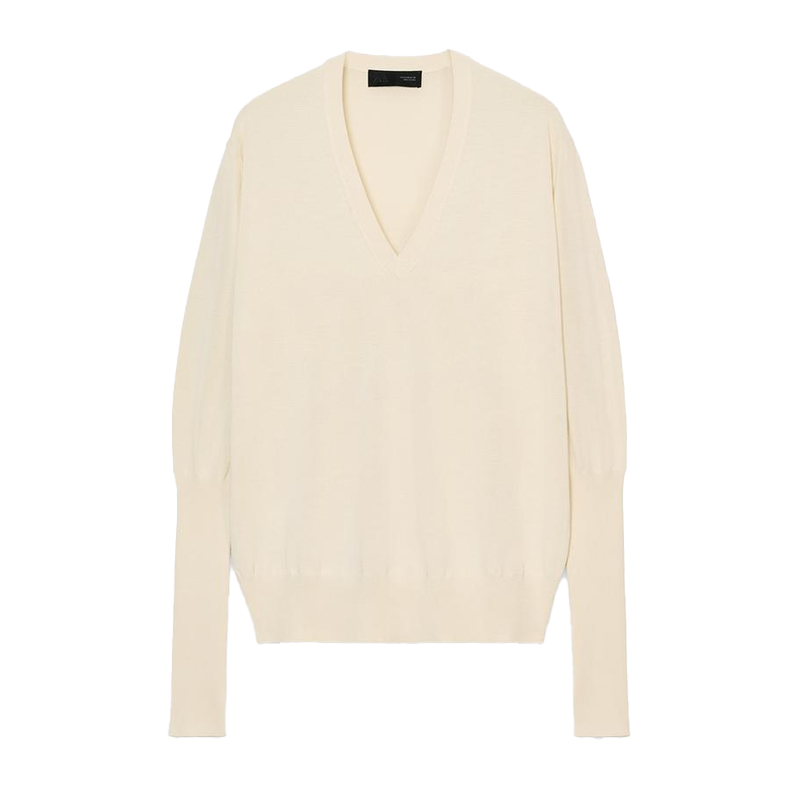 Zara beige v-neck sweater
