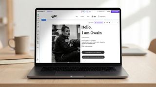 screenshot of ojawilliams.com built on Hostinger on a macbook 