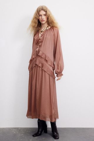 Long chiffon dress