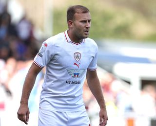 Herbie Kane of Barnsley in action during the Sky Bet League One match between Northampton Town and Barnsley at Sixfields on September 23, 2023 in Northampton, England. (Photo by Pete Norton/Getty Images)