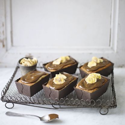 Toffee and banana mini loaf cakes-Baking-woman and home