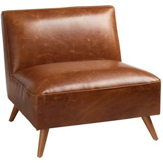 World Market Huxley Cognac Mid Century Armless Chair