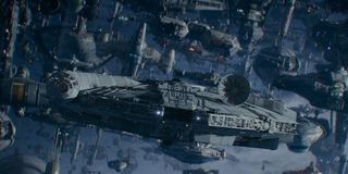The Millennium Falcon in Star War: The Rise of Skywalker