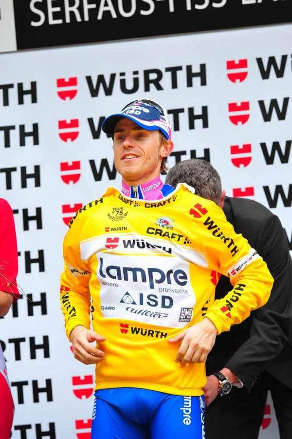 Damiano Cunego (Lampre-ISD) retains the overall lead.