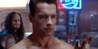 Arnold Schwarzenegger as the nude T-800 in Terminator 2: Judgment Day