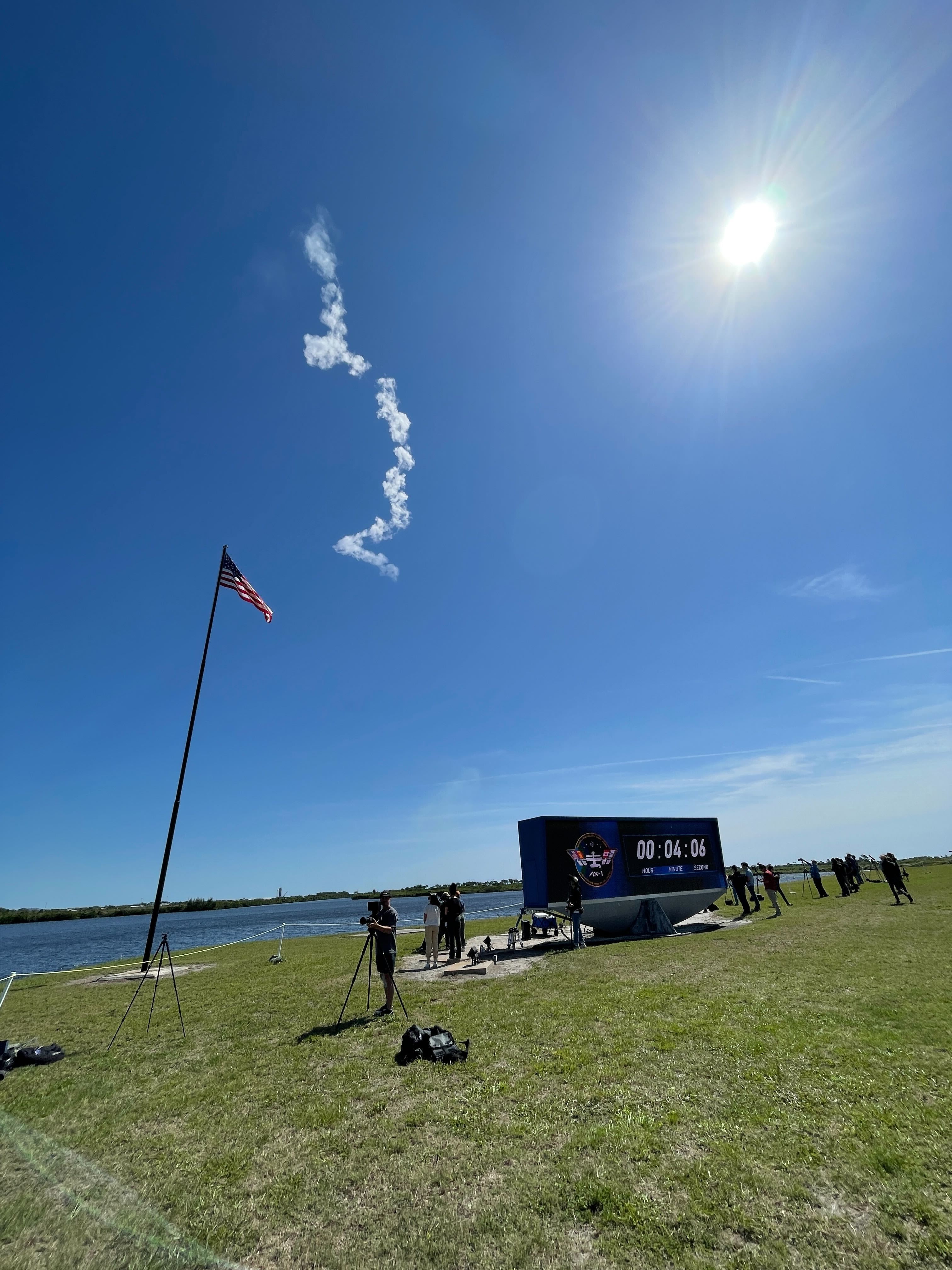 A view of the Ax-1 launch from the ground.