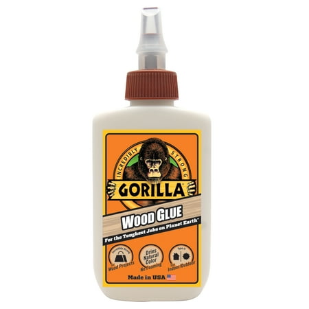 Gorilla Wood Glue Natural Wood Color, 4 Ounce Bottle
