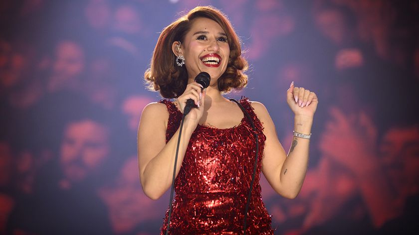 PARIS, FRANCE - FEBRUARY 15: Raye performs live on stage at Accor Arena on February 15, 2026 in Paris, France. (Photo by Kristy Sparow/Getty Images)