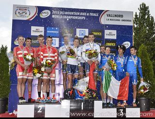 Team Relay XC - France repeats with MTB Worlds team relay gold