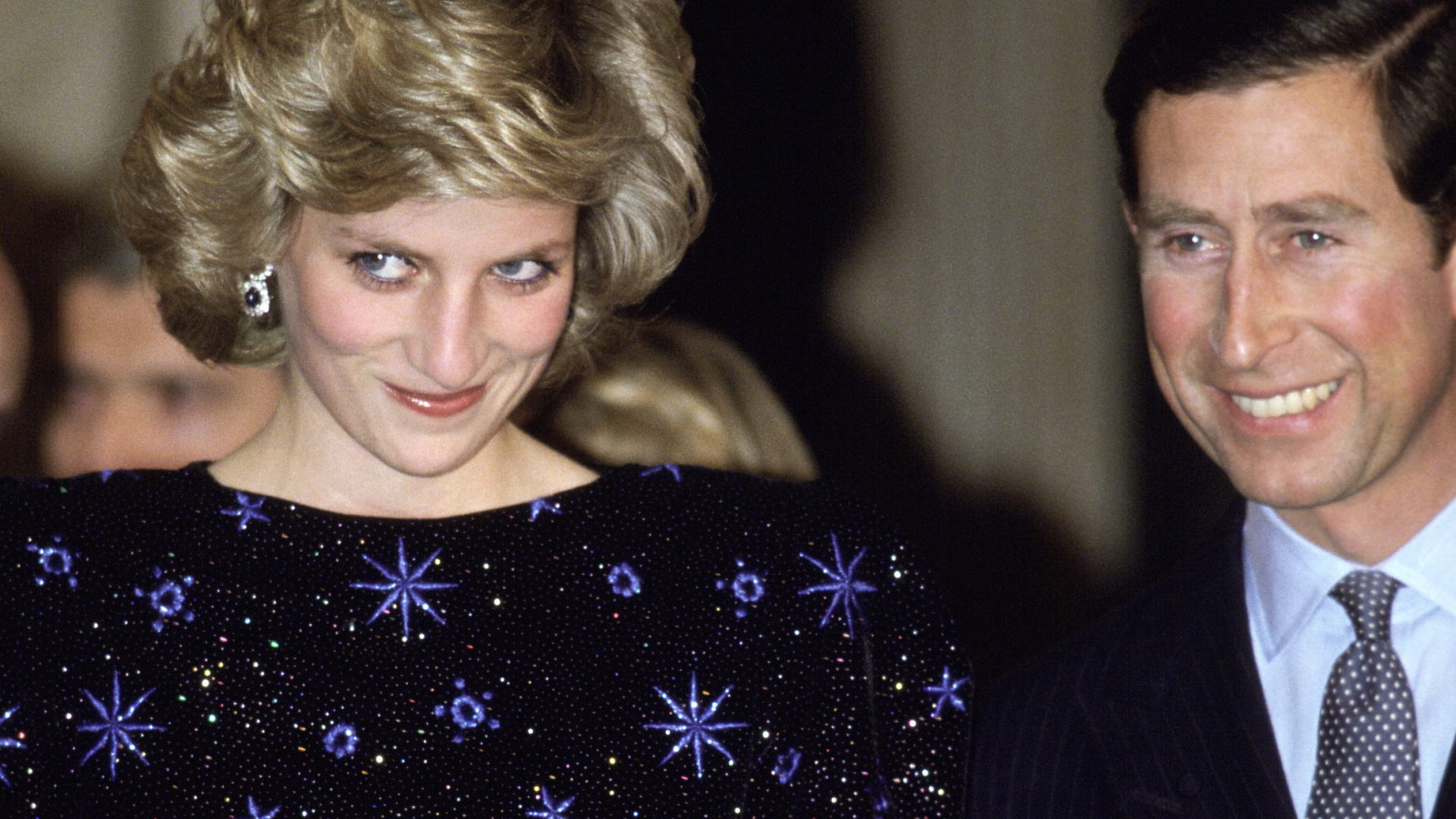Princess Diana And Prince Charles In Florence During Their Official Tour Of Italy, Diana Is Wearing An Outfit By Designer Jacques Azagury