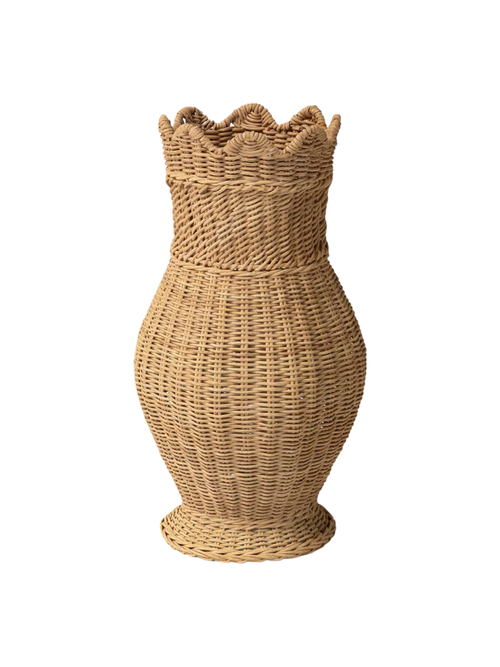 Scalloped Edge Woven Vase
