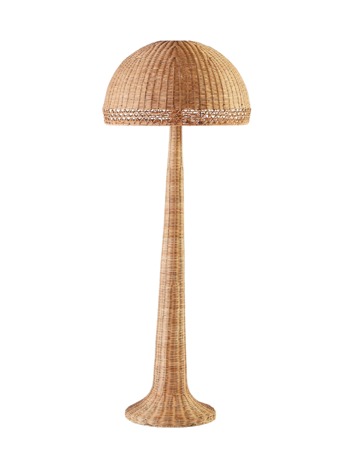 Augustus Round Rattan Floor Lamp