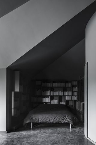 Bedroom under sloping ceiling