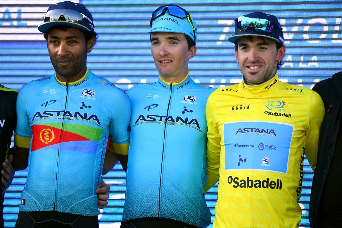(L-R) Merhawi Kudus, Pello Bilbao and Ion Izagirre