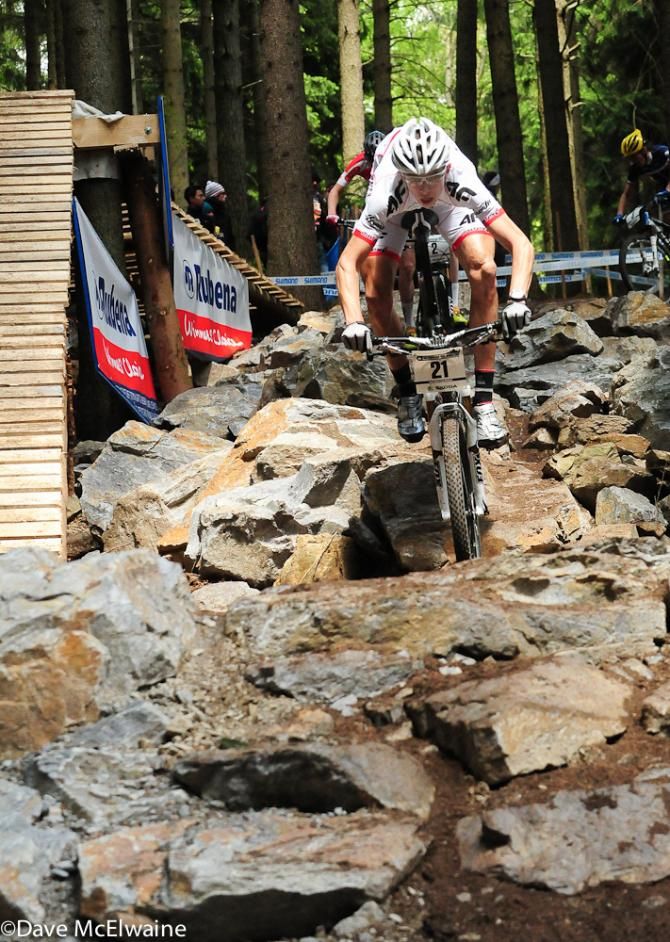 Piotr Konwa (4F Racing) taking the A-line at Rubinas Choice