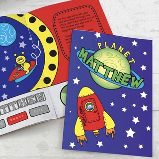 Personalised space book for kids from Not on The High Street