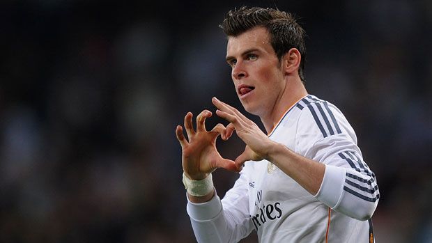 Real Madrid&amp;#039;s Gareth Bale celebrates