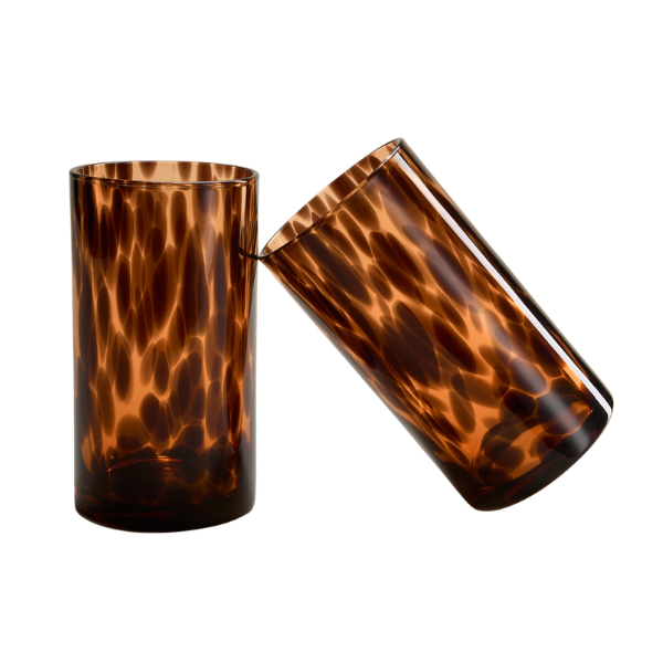 Set of 2 Speckle Hi Ball Glasses