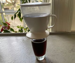 OXO Brew Pour-Over sat on top of a glass