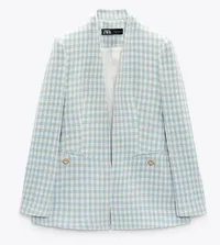 Textured Houndstooth Blazer | $74.42 /£59.99 | Zara