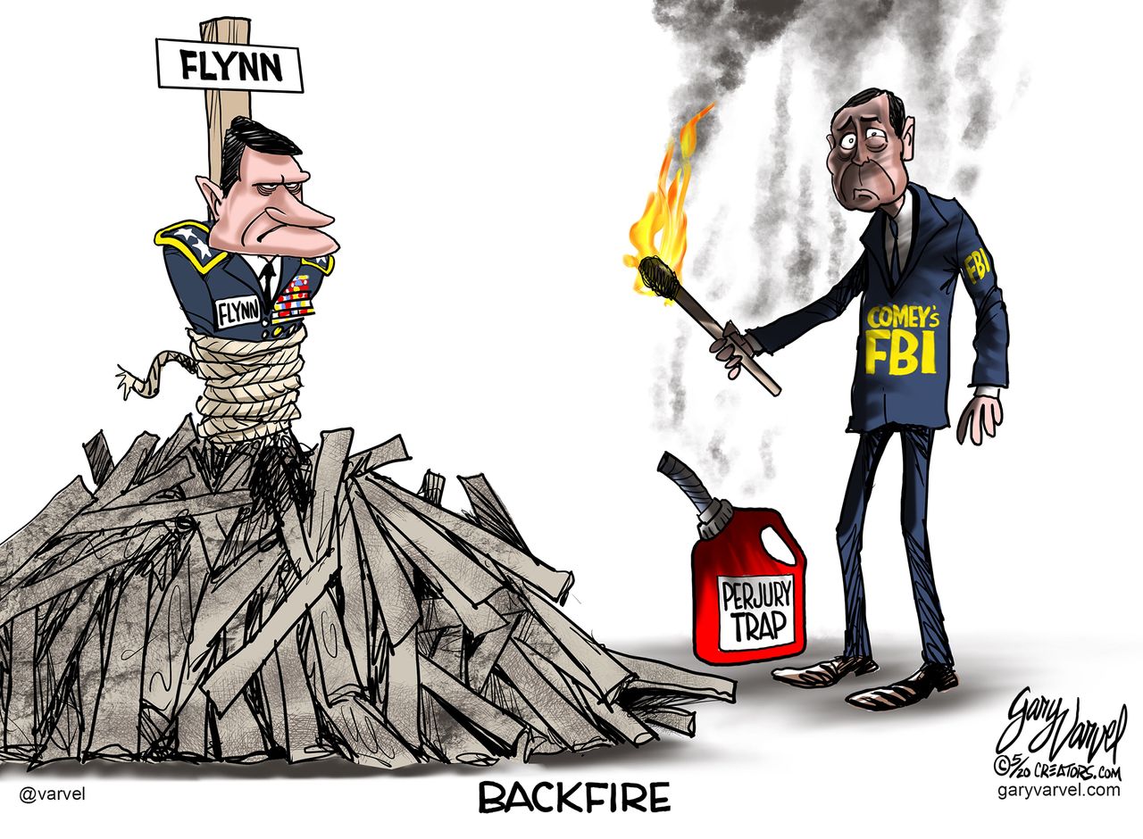 Political&amp;amp;nbsp;Cartoon U.S. James Comey Michael Flynn FBI