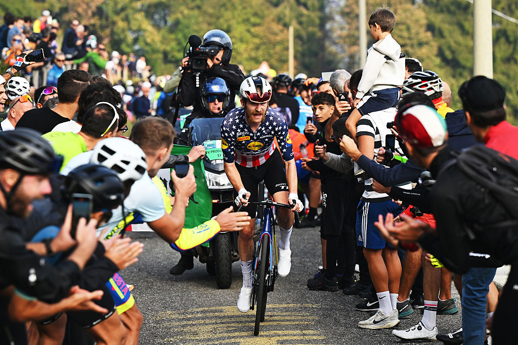 Il Lombardia 2025: Quinn SImmons during the race