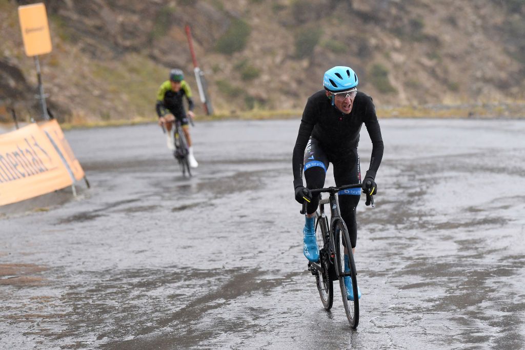 SALLENT DE GLLEGO SPAIN OCTOBER 25 Daniel Martin of Ireland and Team Israel StartUp Nation Green Points Jersey during the 75th Tour of Spain 2020 Stage 6 a 1464km stage from Biescas to Sallent de Gllego Aramn Formigal 1790m lavuelta LaVuelta20 La Vuelta on October 25 2020 in Sallent de Gllego Spain Photo by David RamosGetty Images