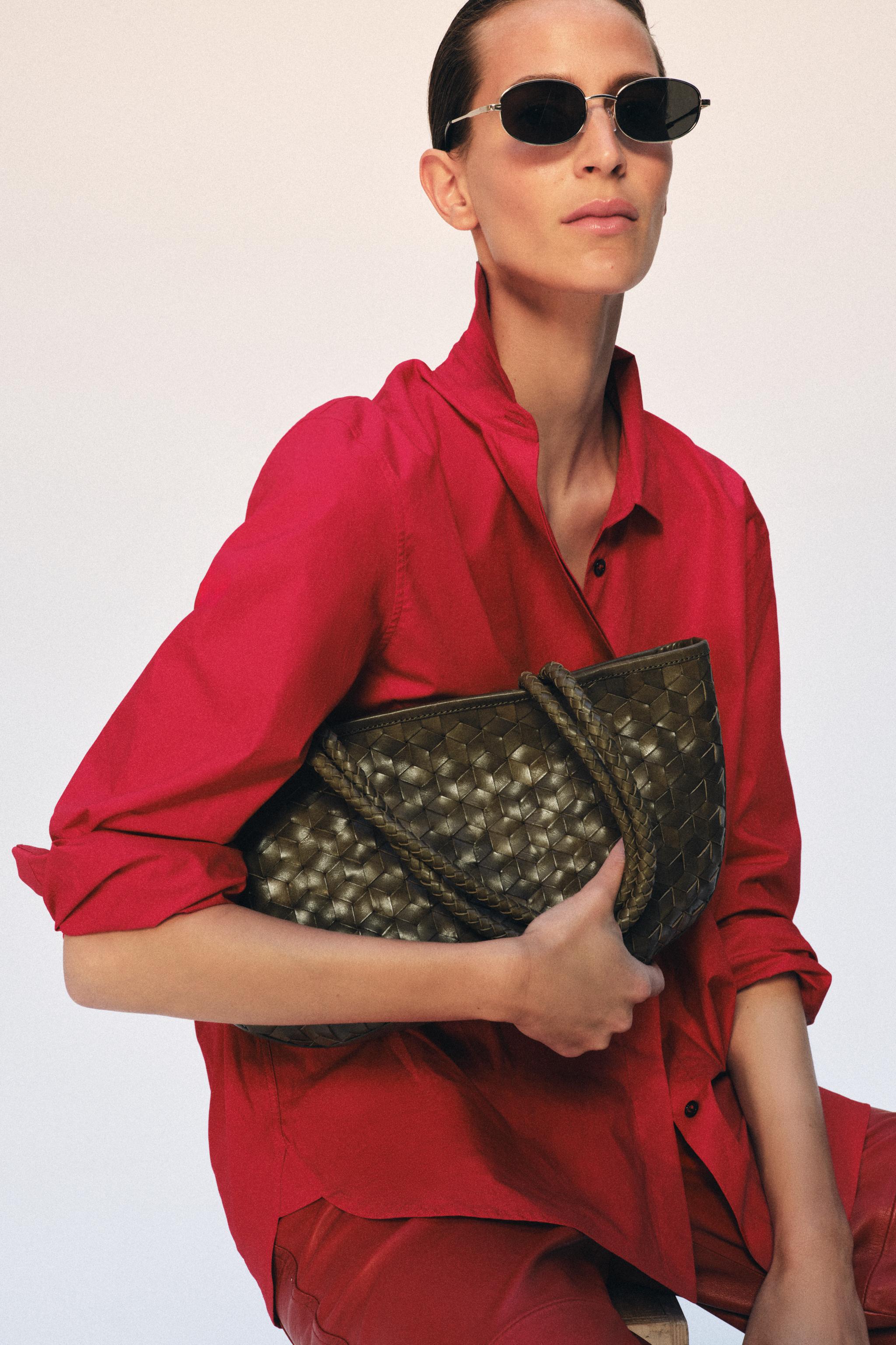 Braided Leather Shoulder Bag