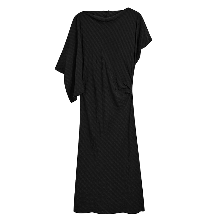 Long Flowing Dress With Textured Detail