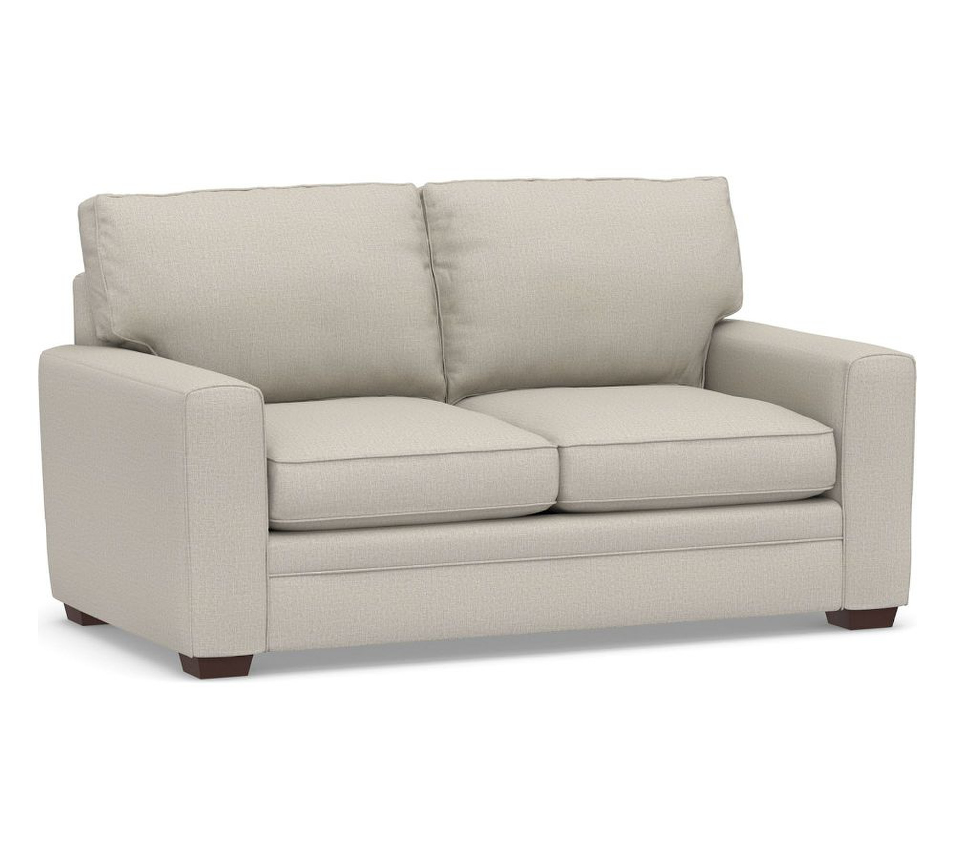 white/cream pottery barn loveseat