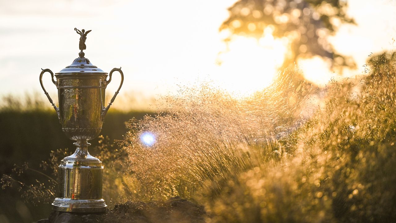 The US Open trophy at Brookline