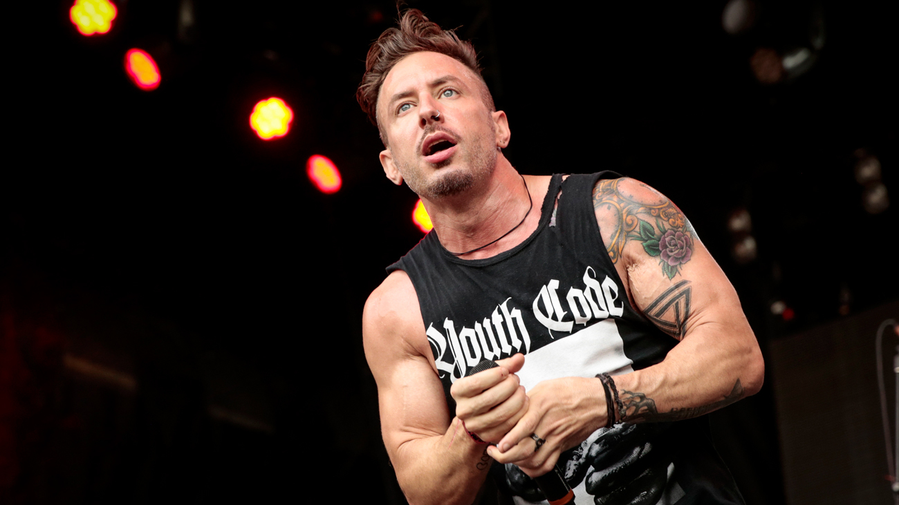 A picture of Dillinger Escape Plan frontman Greg Puciato