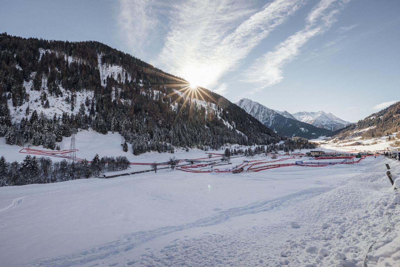 The sun sets over the spectacular Val di Sole