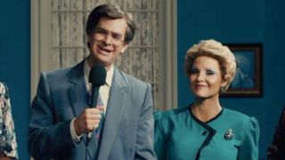 Andrew Garfield and Jessica Chastain in The Eyes of Tammy Faye.