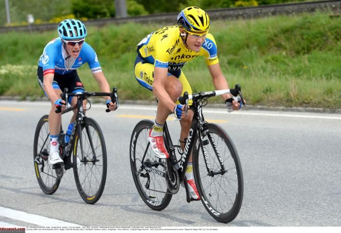 Nico Roche (Tinkoff-Saxo) and Andrew Talanksy (Garmin-Sharp) try their luck