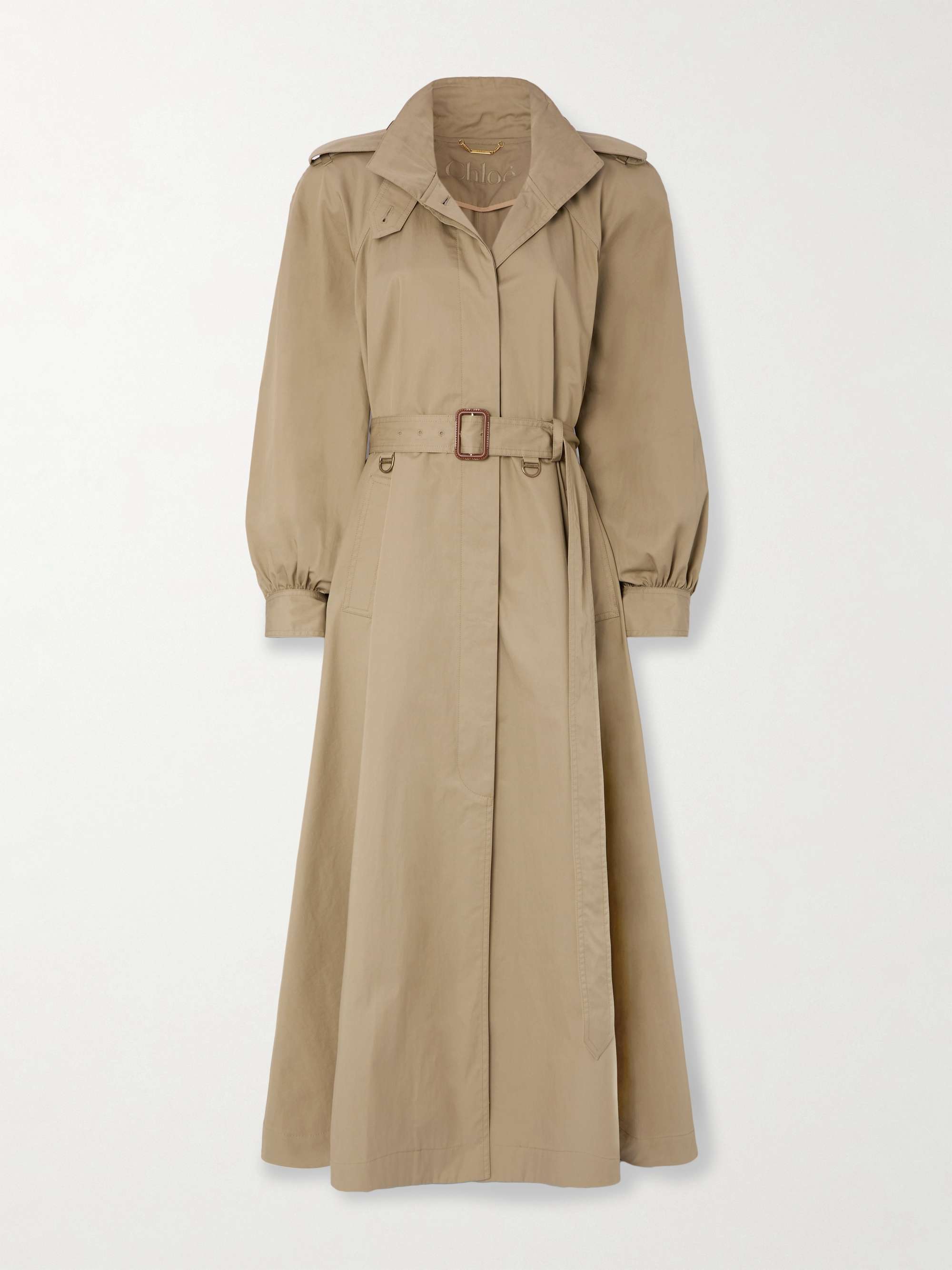 Belted Cotton-Gabardine Trench Coat