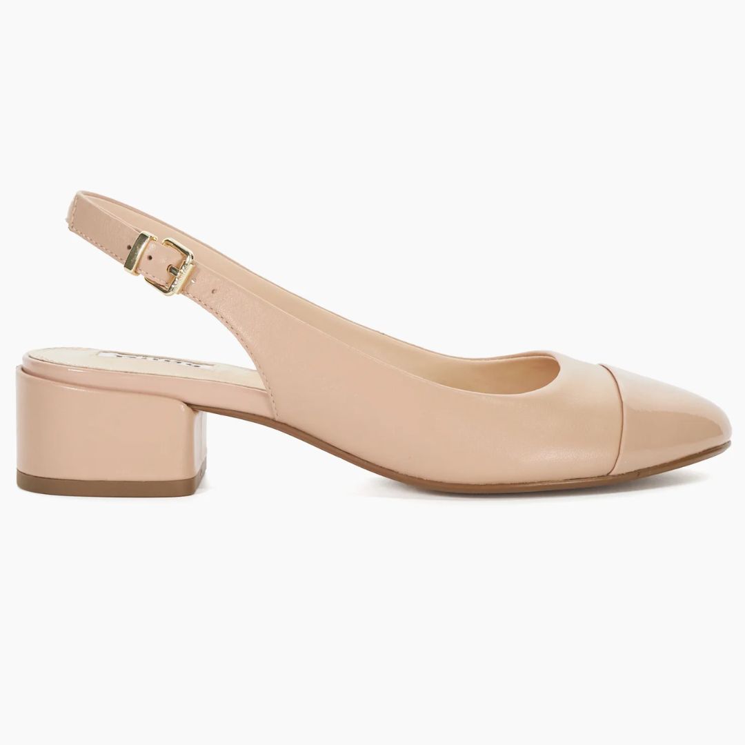 Dune Casing Blush Slingback Heels