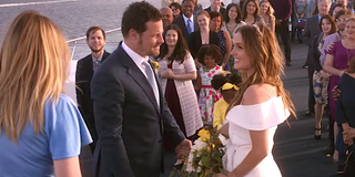 Grey's Anatomy Meredith officiates ferry wedding between Alex Karev and Jo Wilson